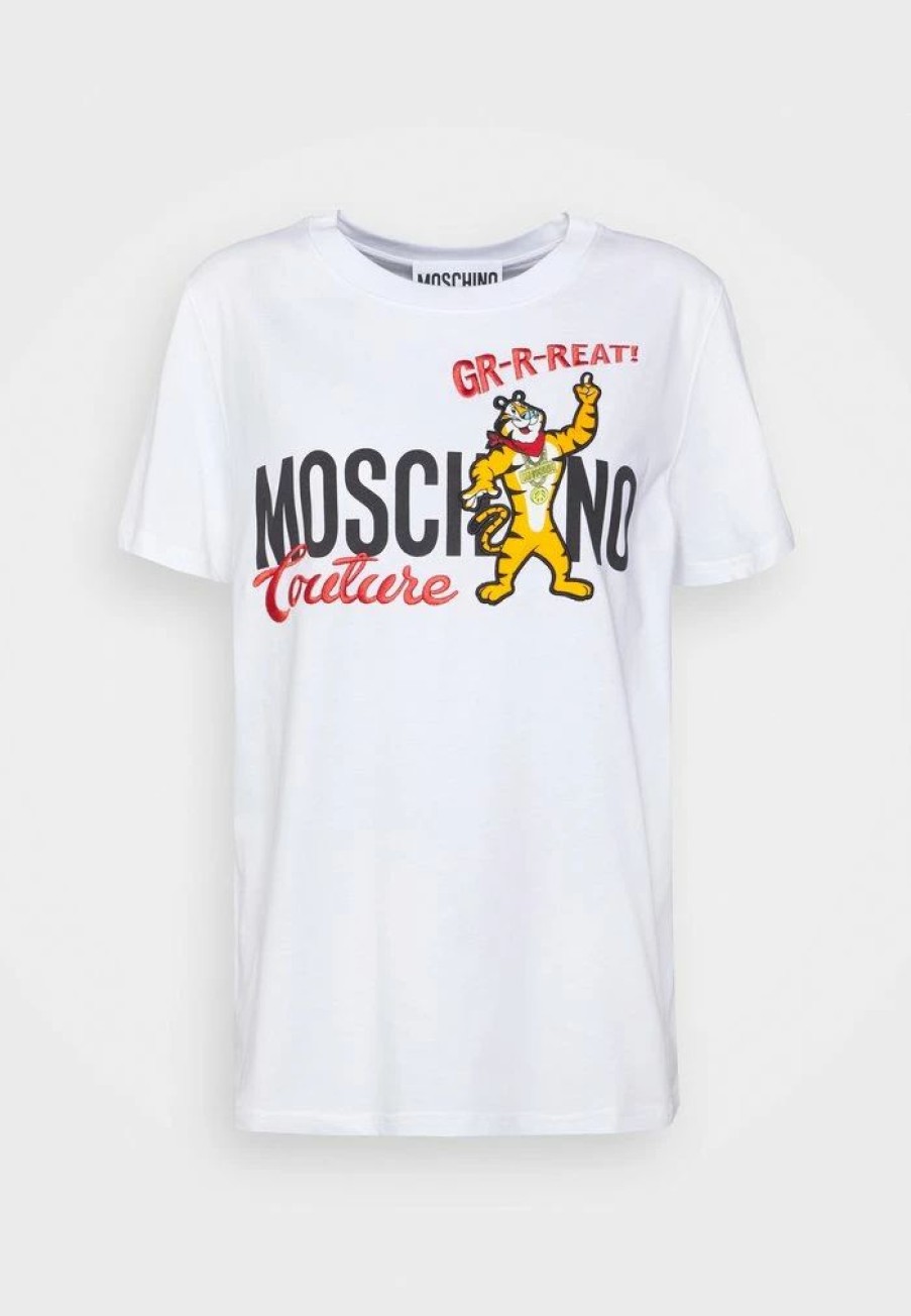 * | Moschino Print T-Shirt White