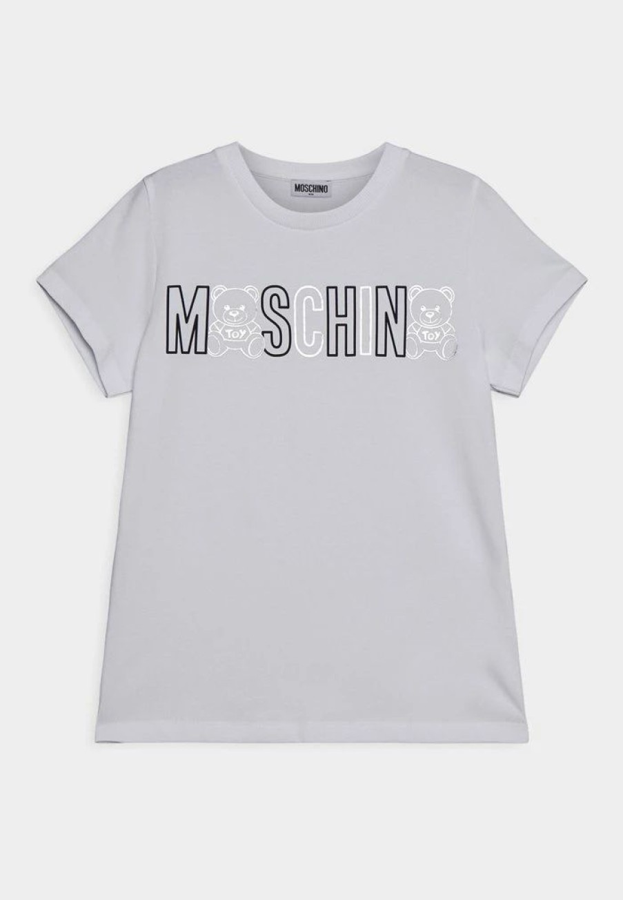 * | Moschino Unisex Print T-Shirt Optical White