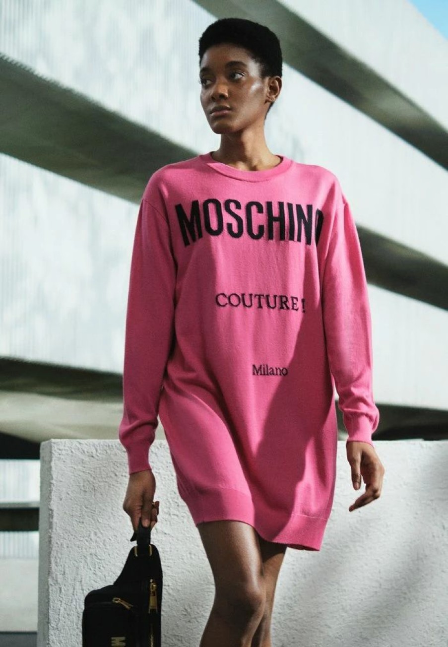 * | Moschino Institutional Jumper Dress Fucsia