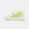 * | Moschino Unisex Trainers White/Neon Yellow/Sky Blue