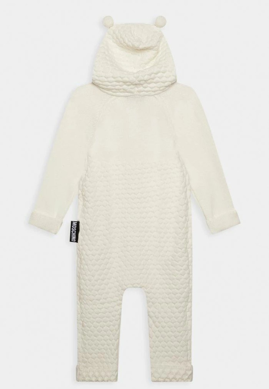 * | Moschino Knitted Baby Grow Unisex Jumpsuit Cloud