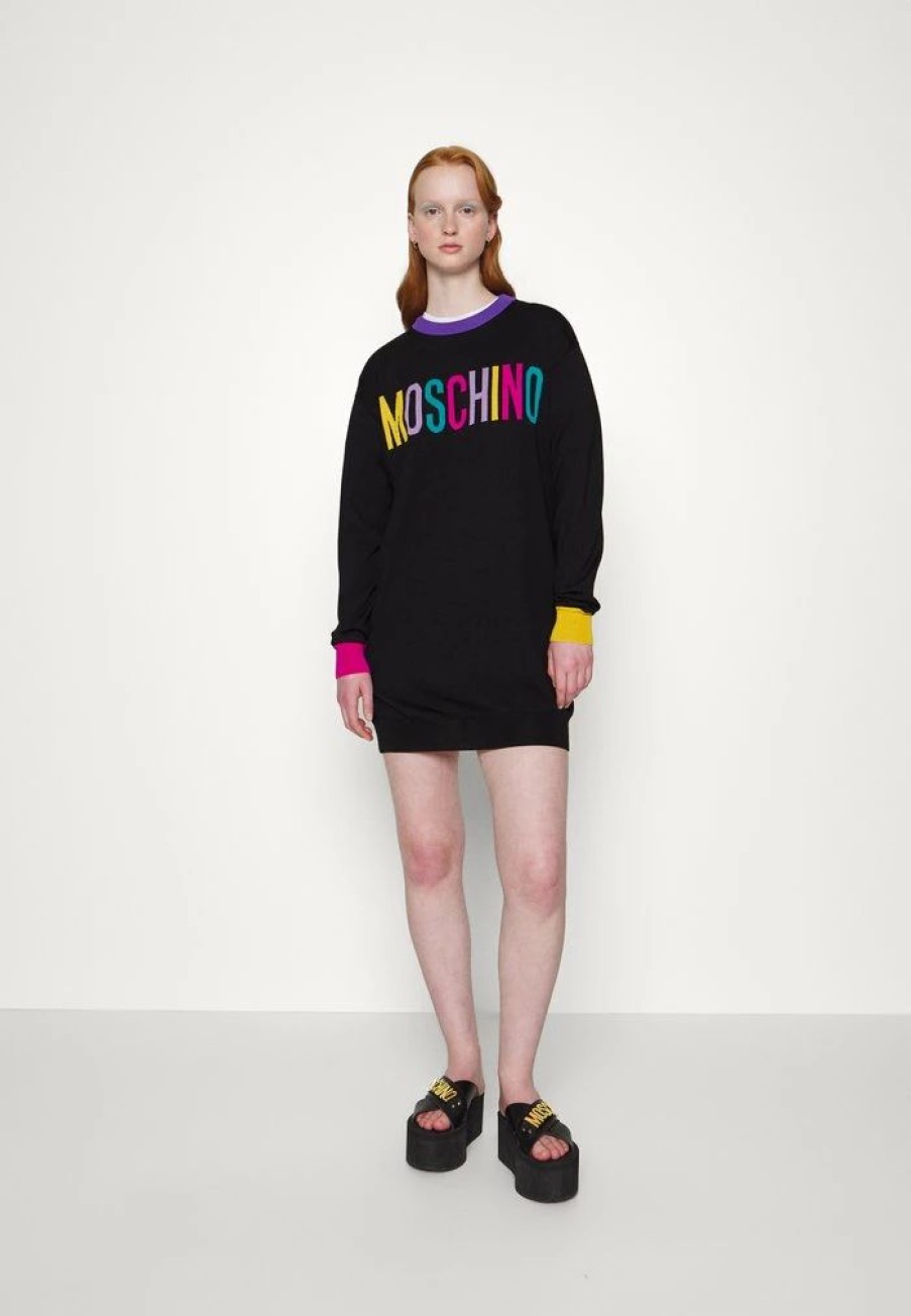 * | Moschino Color Block Jumper Dress Black