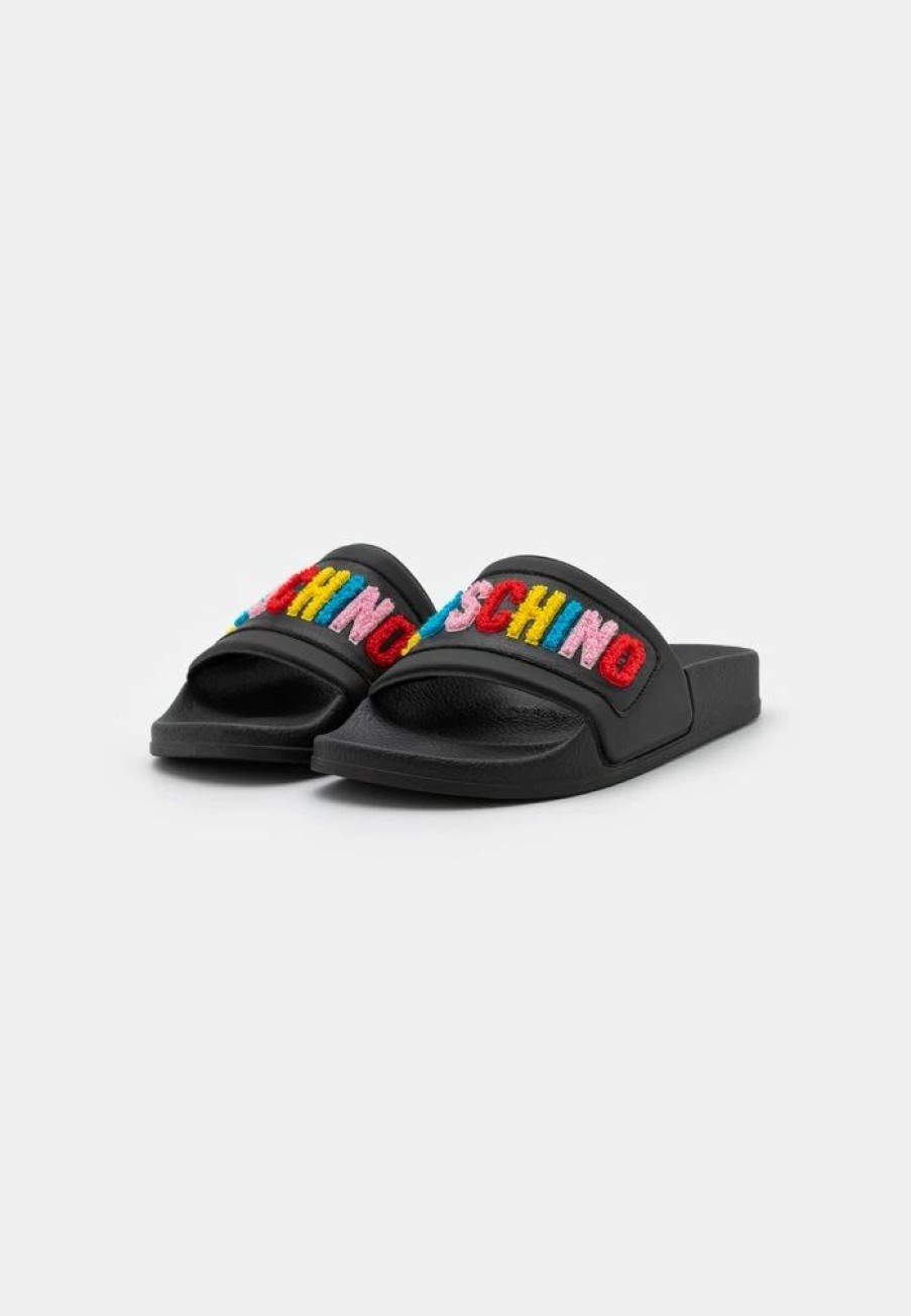 * | Moschino Unisex Mules Black/Multicolor