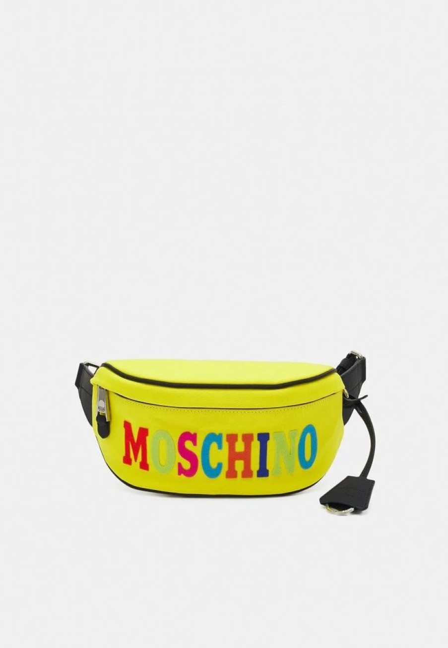 * | Moschino Logo Unisex Bum Bag Fantasy Print Yellow