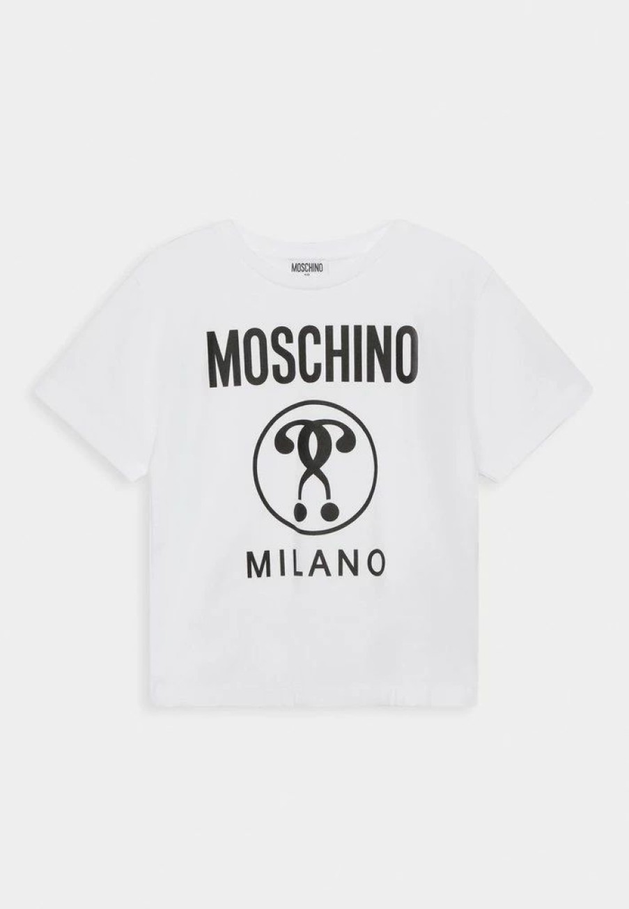 * | Moschino Maxi Tee Unisex Print T-Shirt Optical White