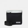 * | Moschino Rubber Label Unisex Across Body Bag Black