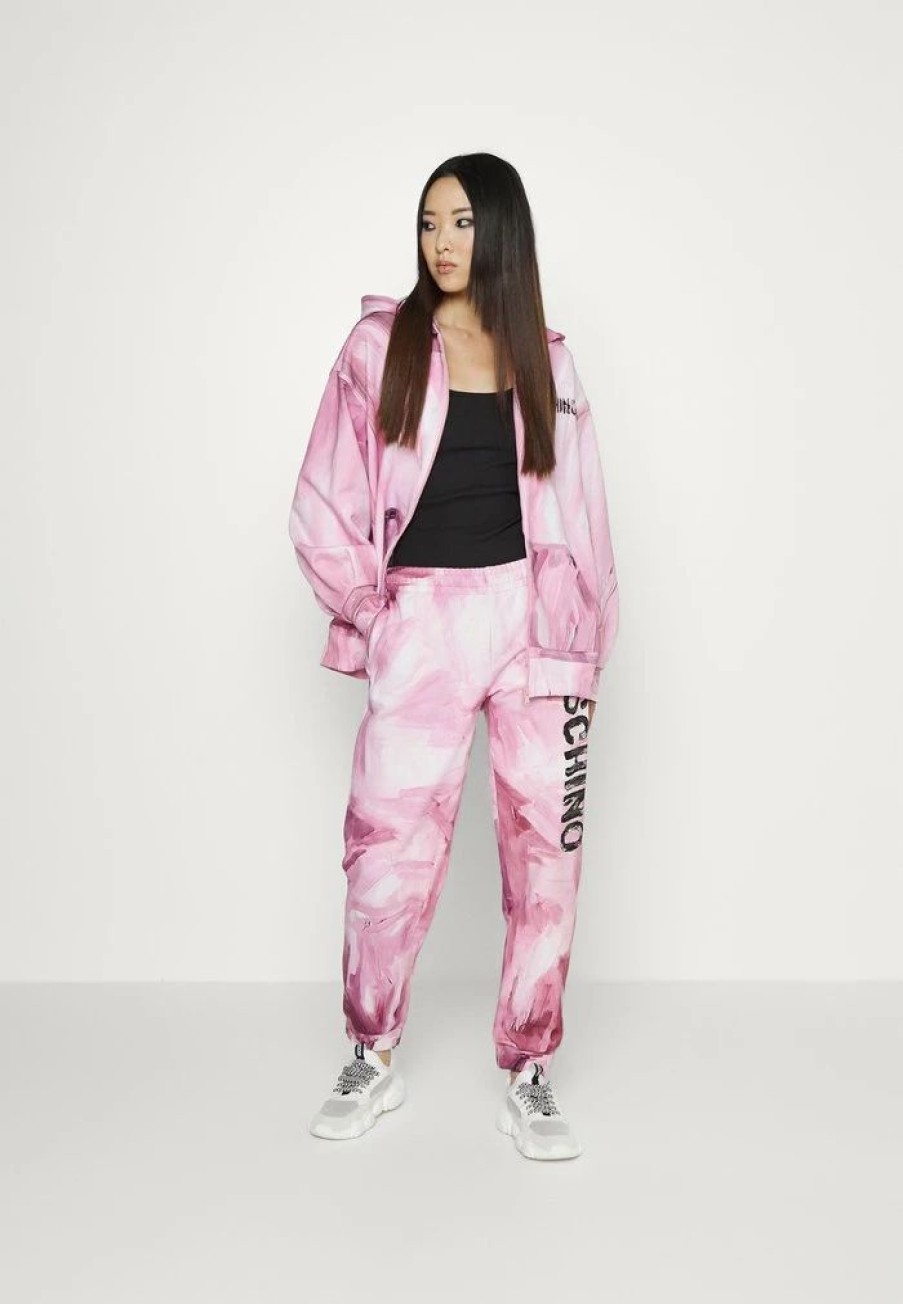 * | Moschino Zip-Up Sweatshirt Pink