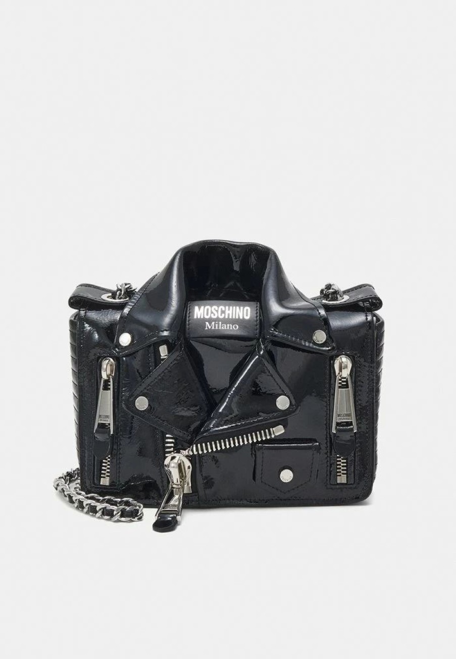 * | Moschino Biker Bag Shoulder Bag Across Body Bag Black