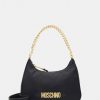 * | Moschino Lettering Shoulder Bag Handbag Fantasy Black