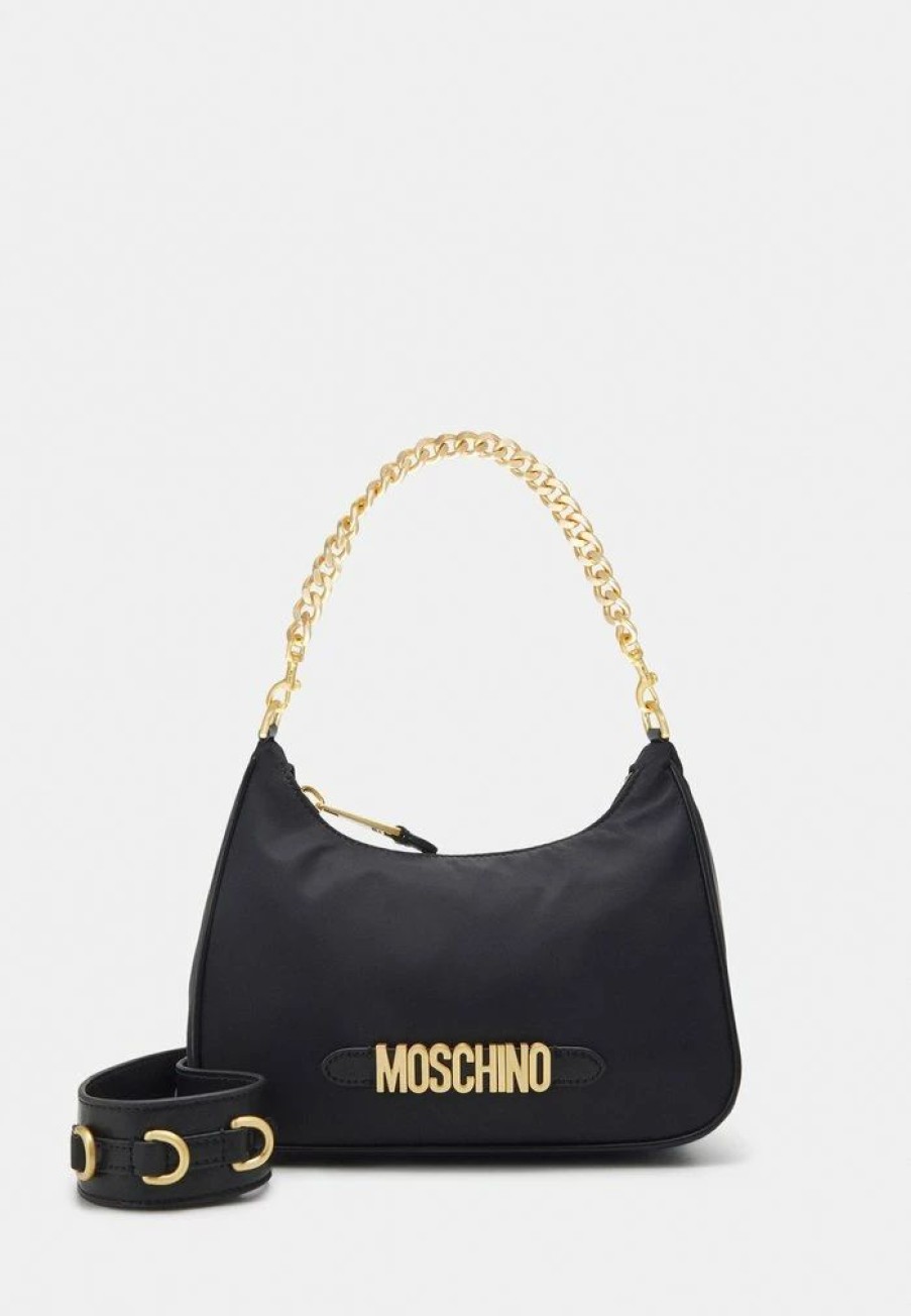 * | Moschino Lettering Shoulder Bag Handbag Fantasy Black