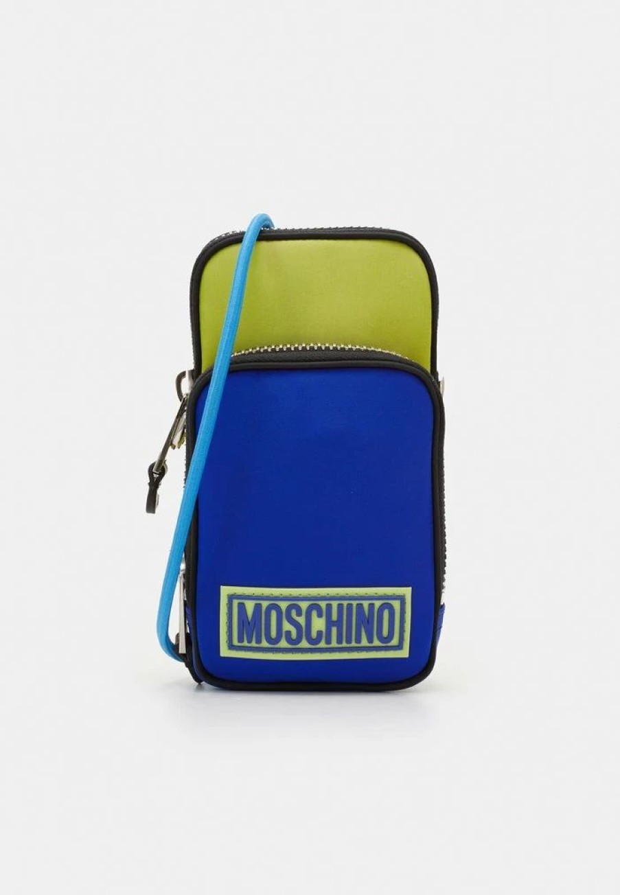 * | Moschino Label Unisex Across Body Bag Light Blue