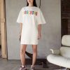 * | Moschino Logo Jersey Dress White