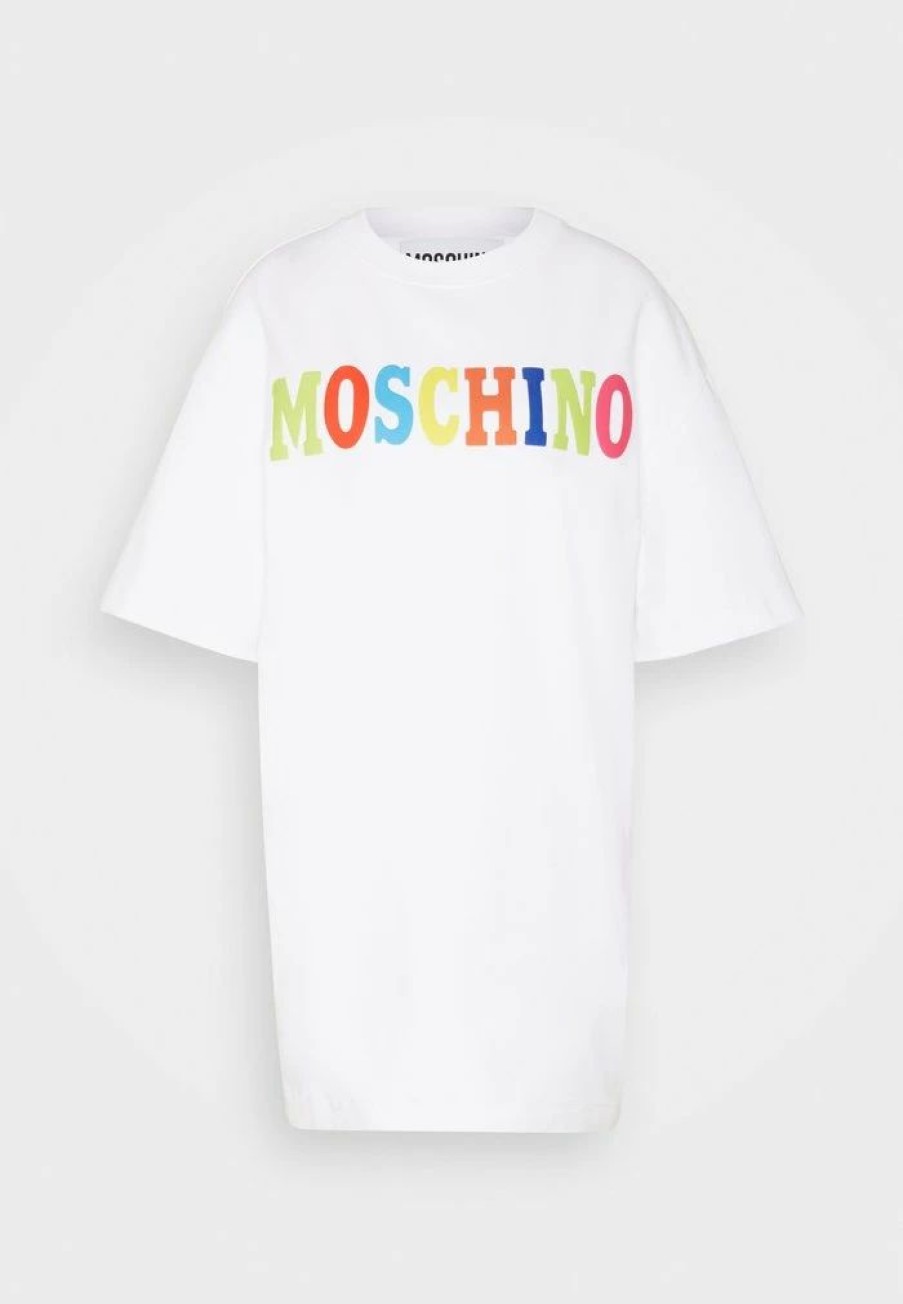 * | Moschino Logo Jersey Dress White