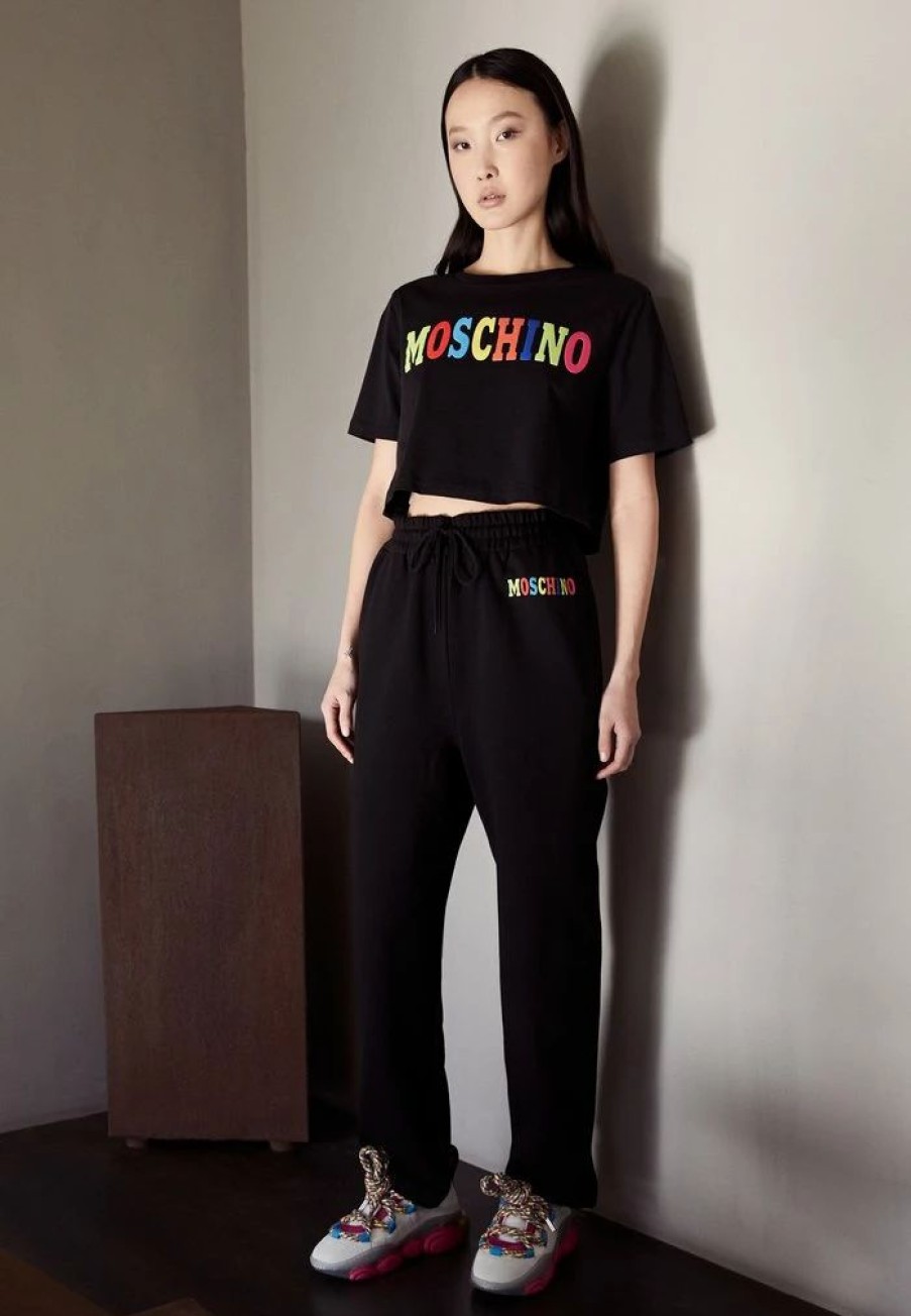 * | Moschino Logo Tracksuit Bottoms Black