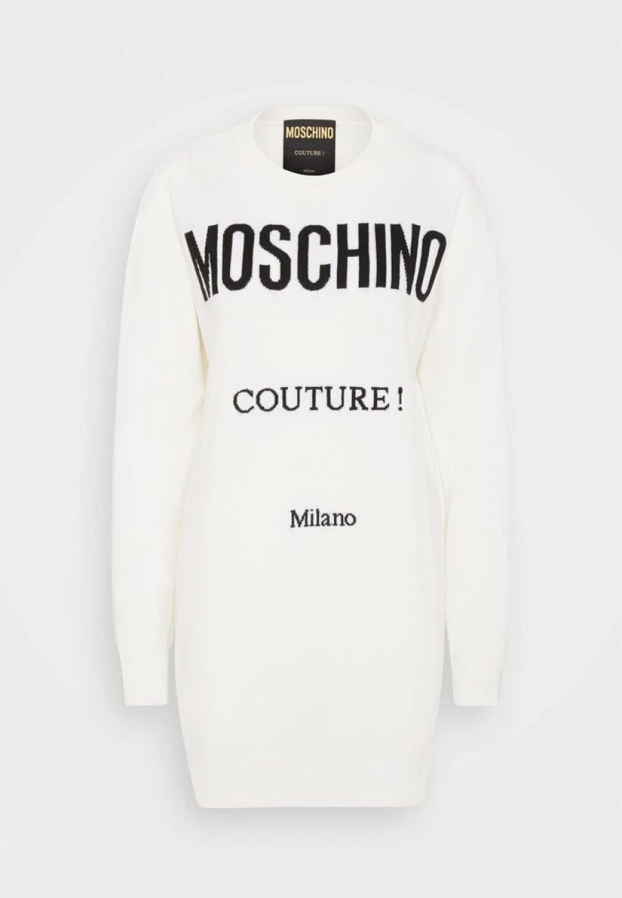 * | Moschino Institutional Jumper Dress White