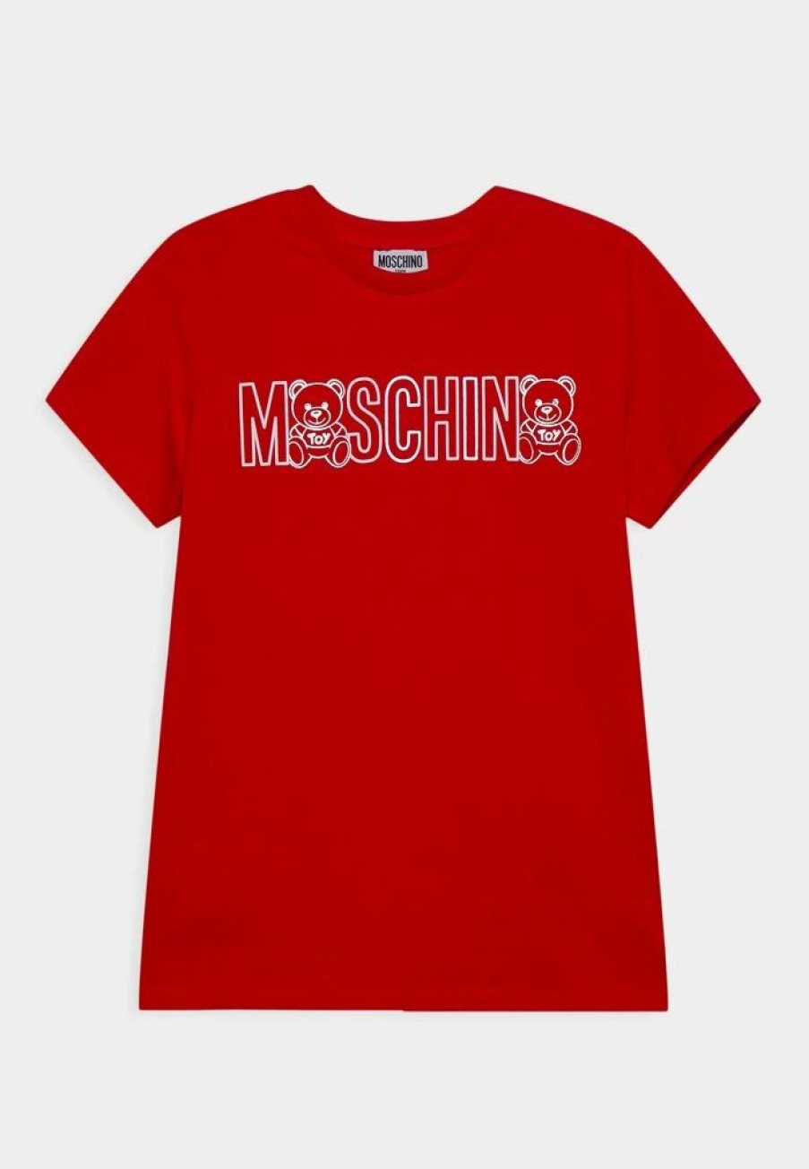 * | Moschino Unisex Print T-Shirt Poppy Red