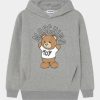 * | Moschino Hooded Addition Unisex Sweatshirt Melange Grey