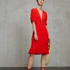 * | Moschino Teddy Buttons Cocktail Dress / Party Dress Red