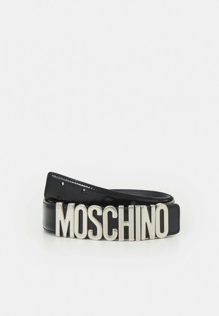 * | Moschino Unisex Belt Fantasy Print Black