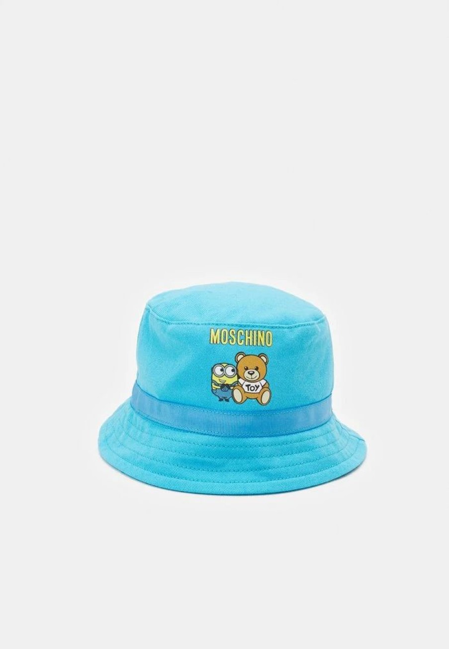 * | Moschino Hat With Gift Box Unisex Hat Aquarius Blue