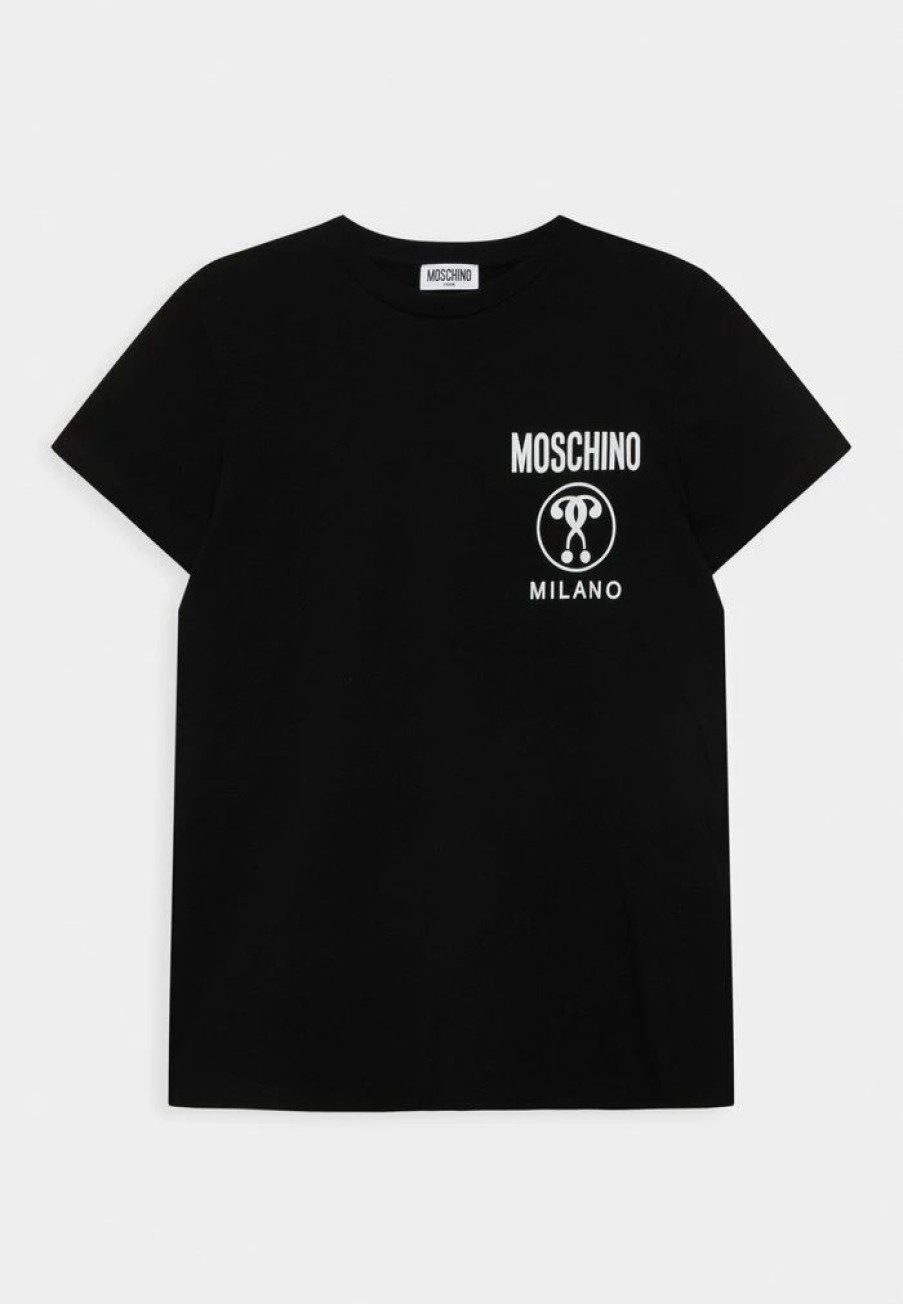 * | Moschino Addition Unisex Print T-Shirt Black