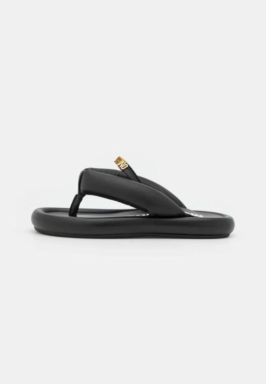 * | Moschino T-Bar Sandals Nero