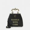 * | Moschino Handle With Care Shoulder Bag Handbag Fantasy Black