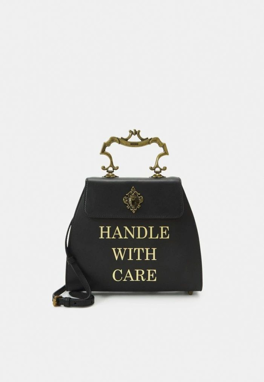 * | Moschino Handle With Care Shoulder Bag Handbag Fantasy Black