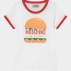 * | Moschino Unisex Print T-Shirt Optical White