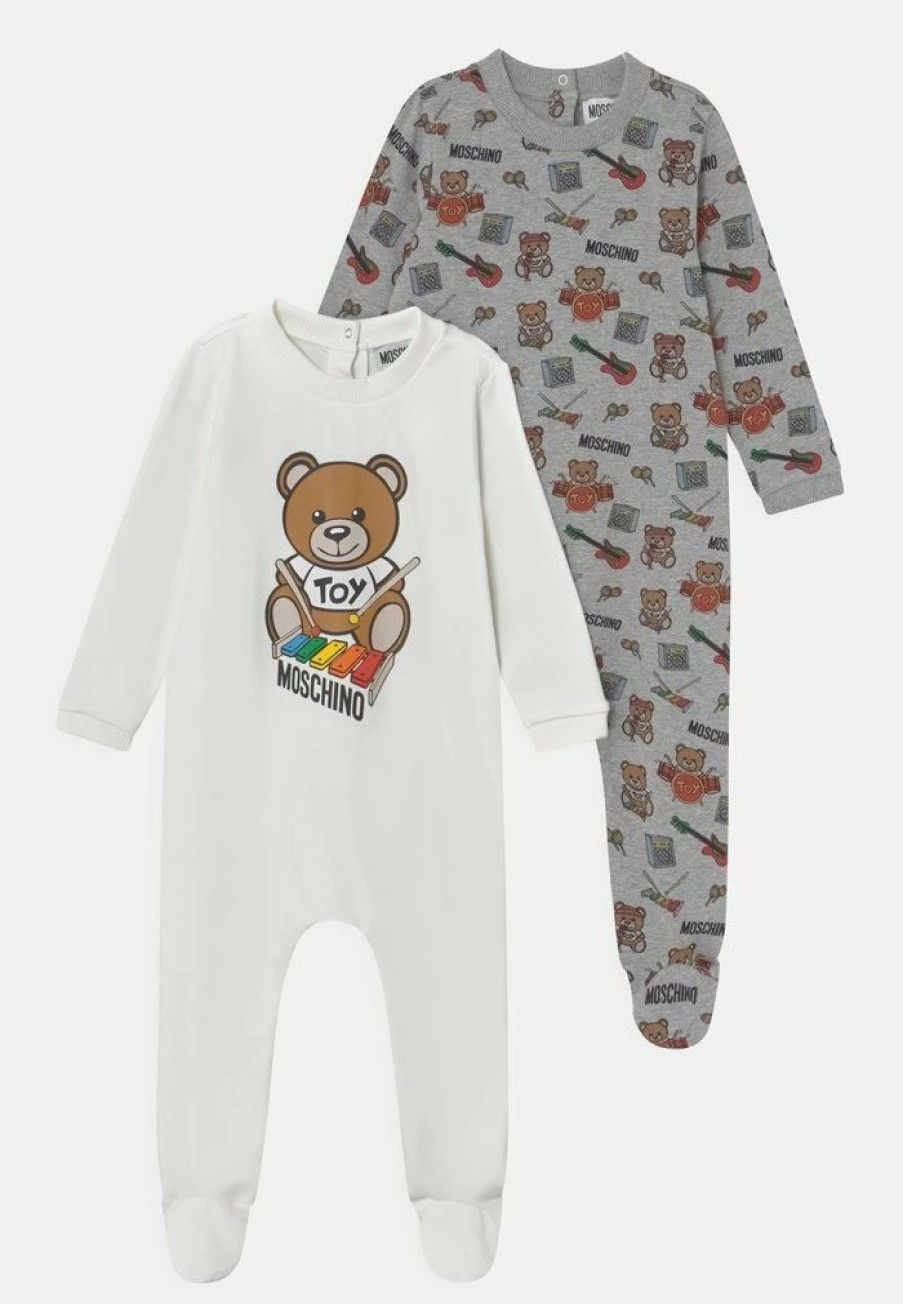 * | Moschino Babygrow Gift 2 Pack Unisex Sleep Suit Cloud