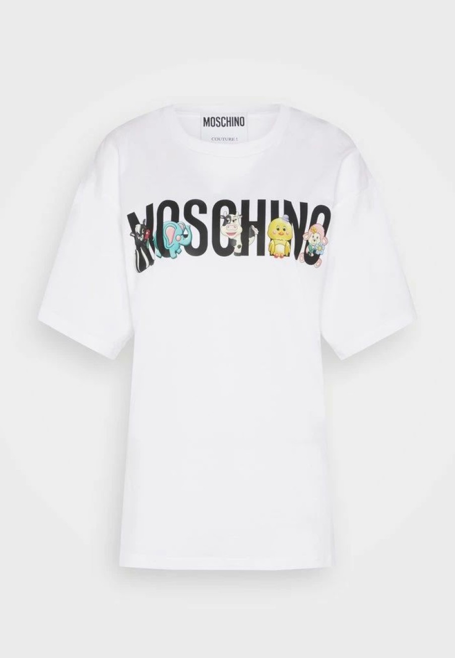 * | Moschino Toy Buttons Print T-Shirt White