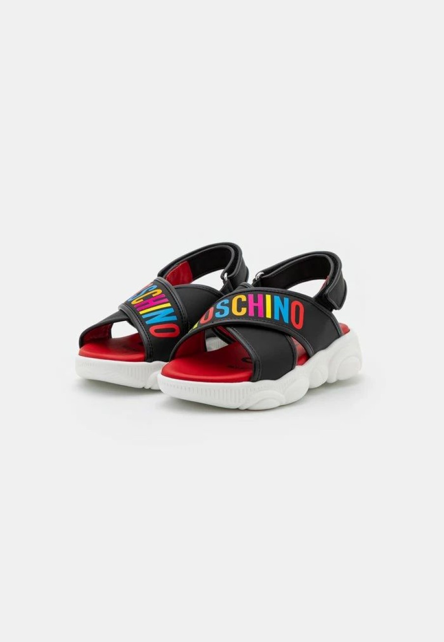 * | Moschino Unisex Sandals Black/Multicolor