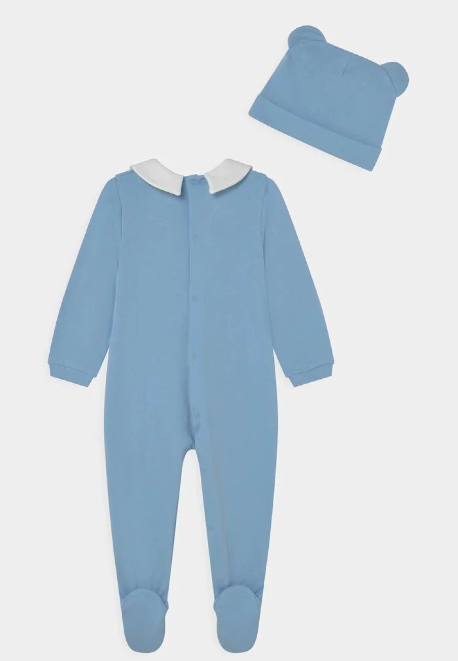 * | Moschino Babygrow Hat Giftset Unisex Sleep Suit Blue