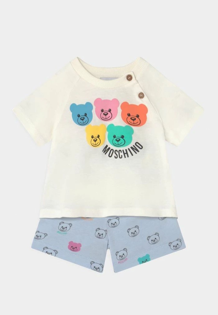 * | Moschino Gift Set Print T-Shirt Light Blue