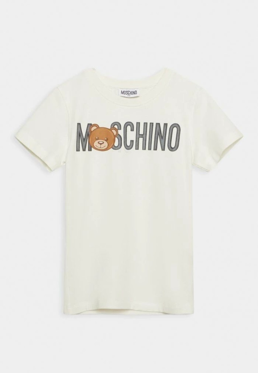 * | Moschino Unisex Print T-Shirt White