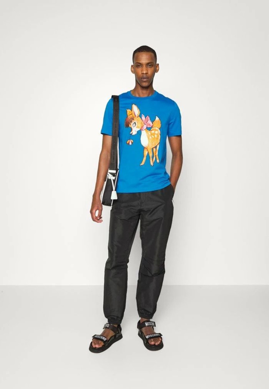 * | Moschino Print T-Shirt Fantasy Blue