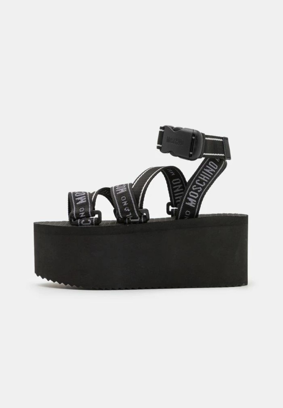 * | Moschino Platform Sandals Nero