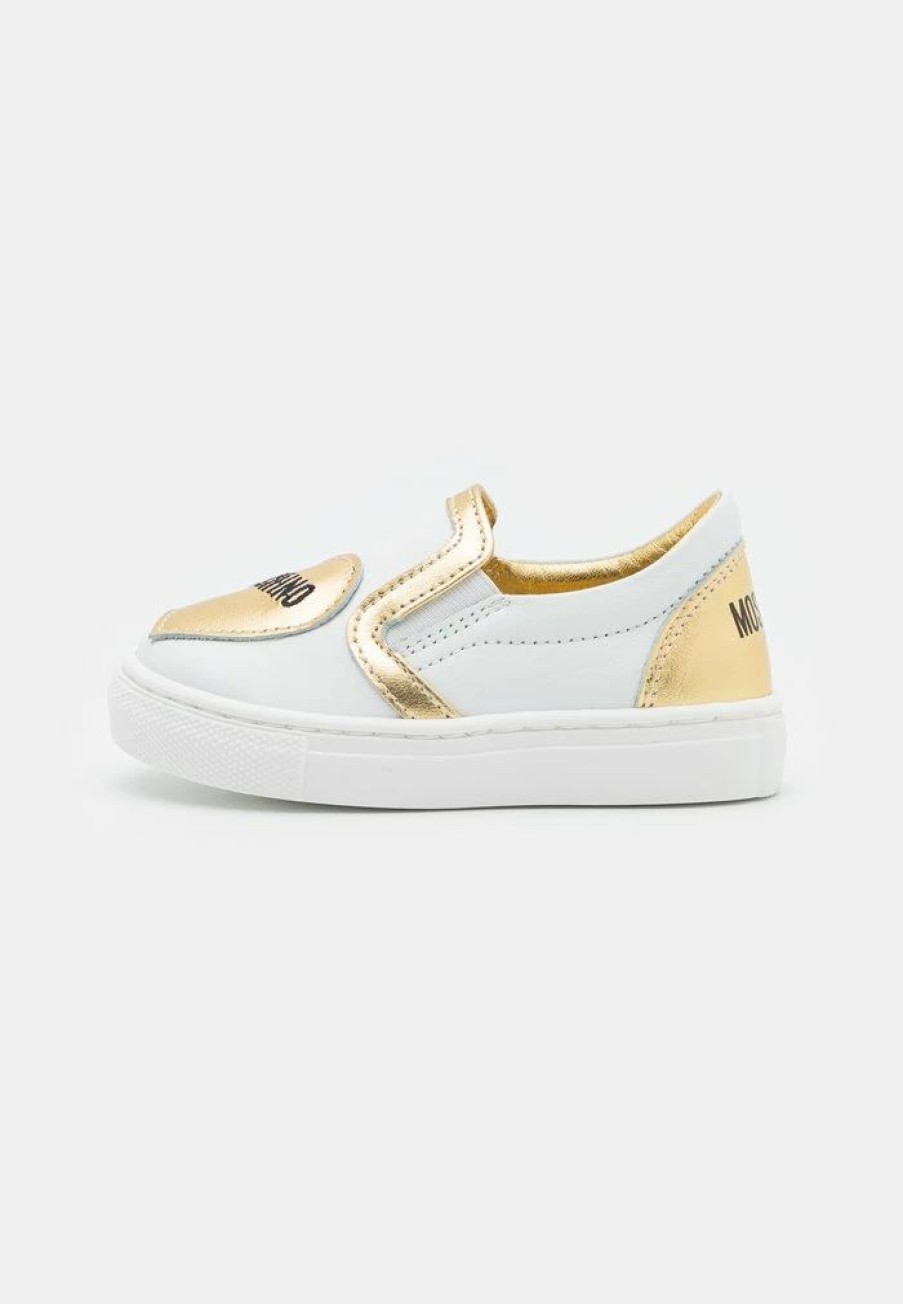 * | Moschino Slip-Ons White/Gold