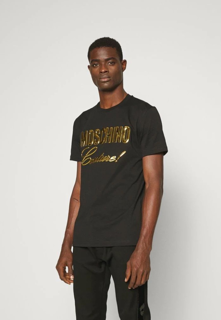 * | Moschino Institutional Logos Print T-Shirt Black