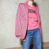 * | Moschino Institutional Logos Sweatshirt Fucsia