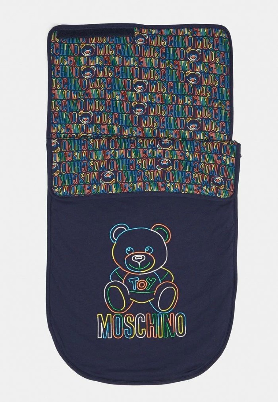 * | Moschino Baby Nest Unisex Footmuff Navy /Multicolor