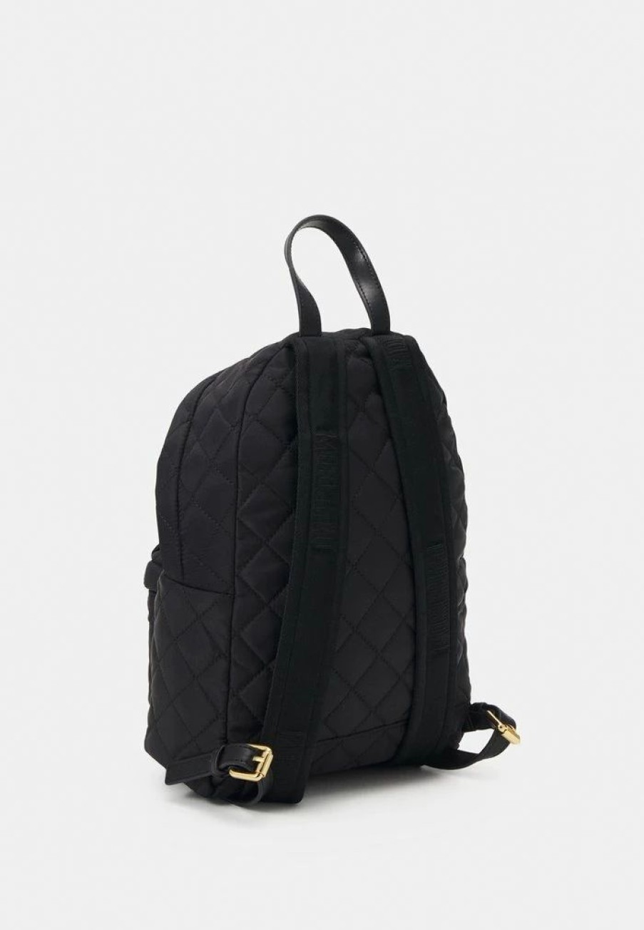 * | Moschino Quilted Logo Back Pack Rucksack Fantasy Black