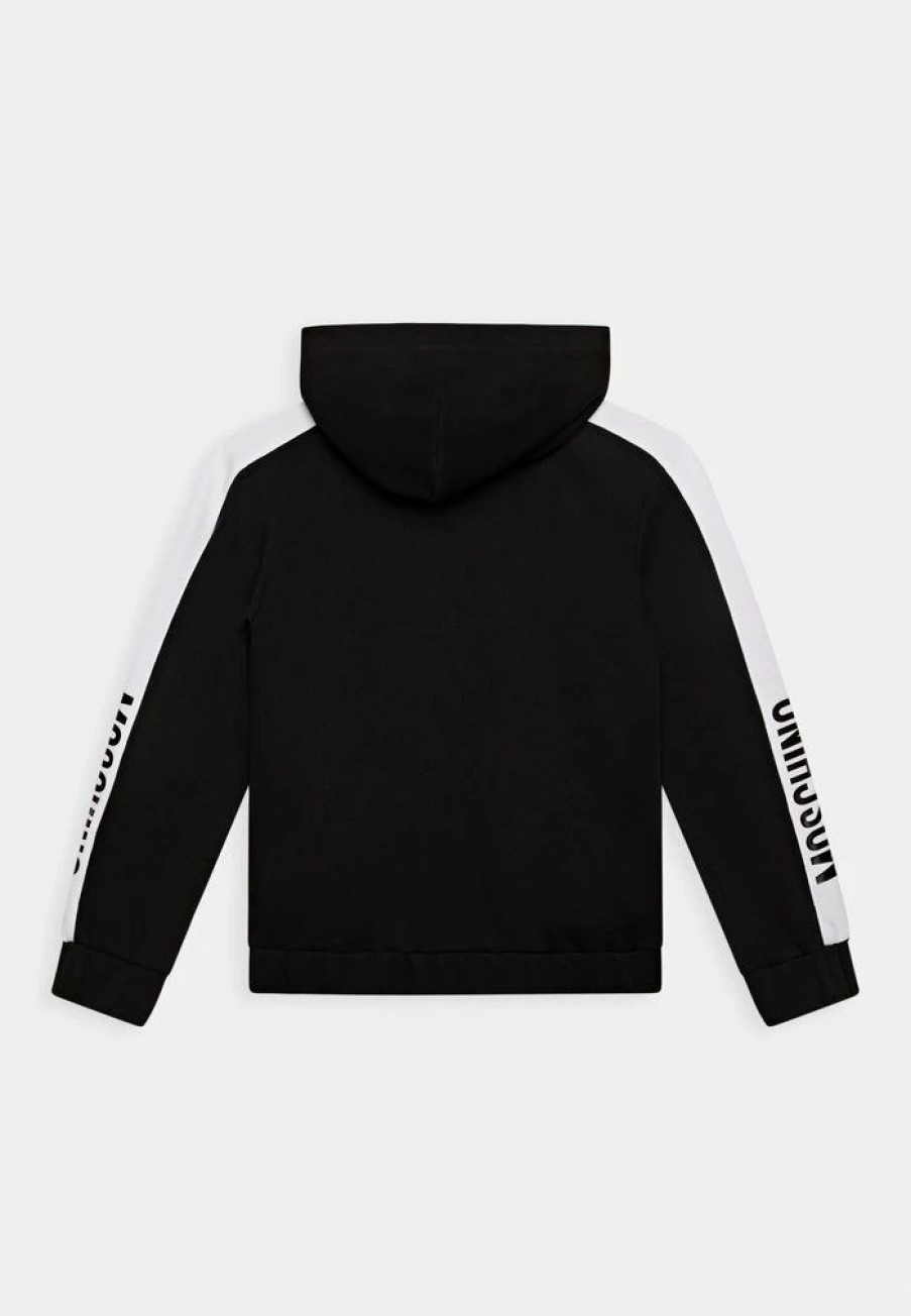 * | Moschino Addition Unisex Zip-Up Sweatshirt Black