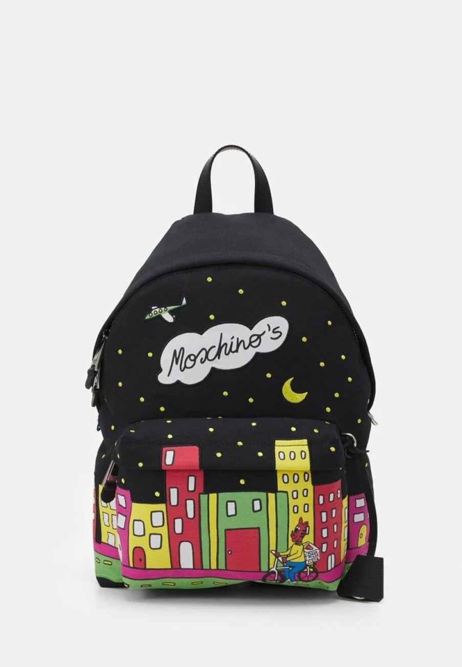 * | Moschino Comic Strip Unisex Rucksack Black