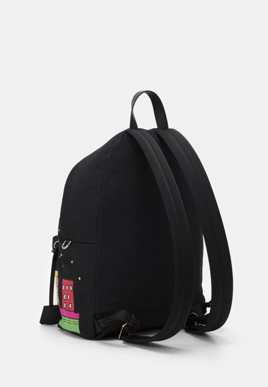 * | Moschino Comic Strip Unisex Rucksack Black