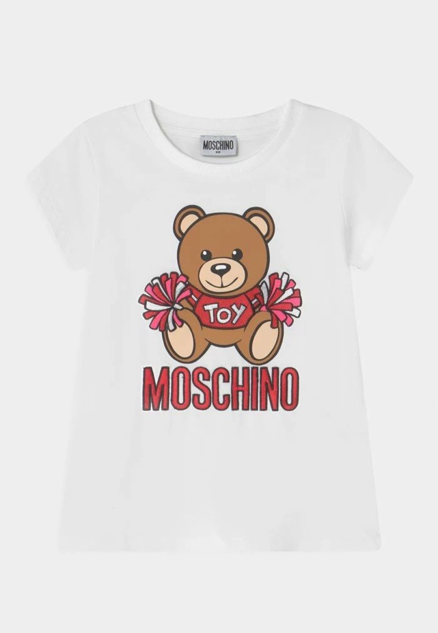 * | Moschino Unisex Print T-Shirt Optical White