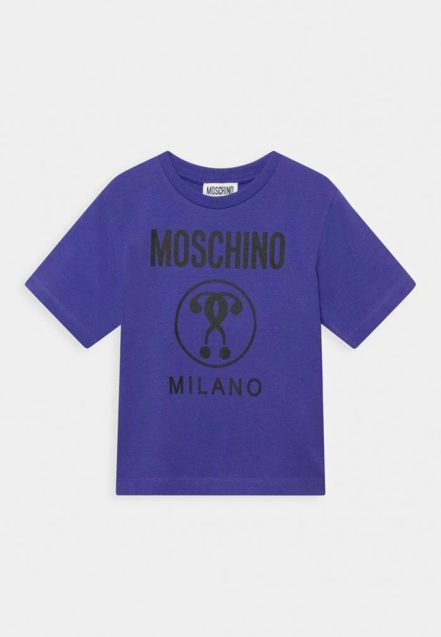 * | Moschino Maxi Tee Unisex Print T-Shirt Ultra Violet