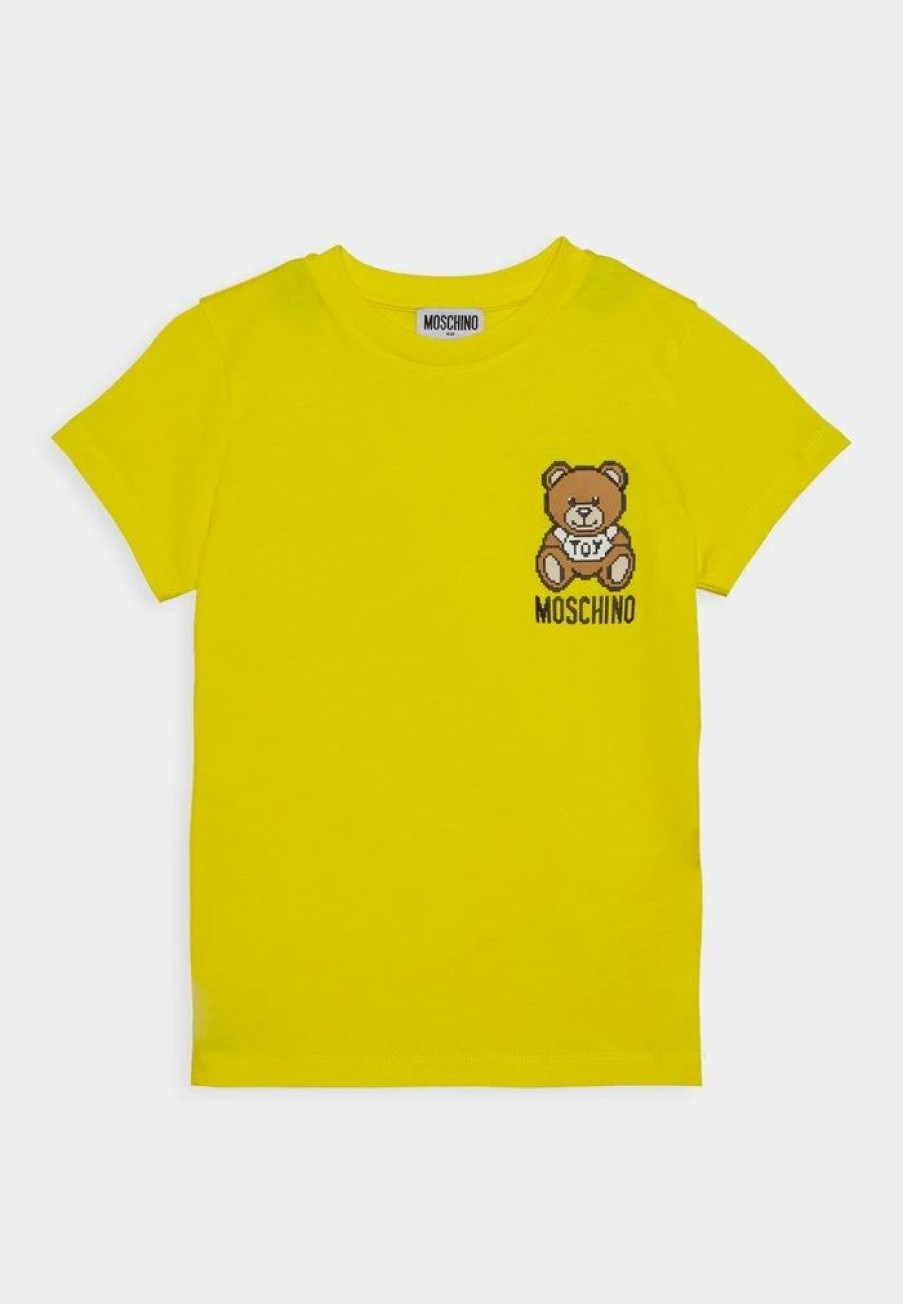 * | Moschino Unisex Print T-Shirt Curry