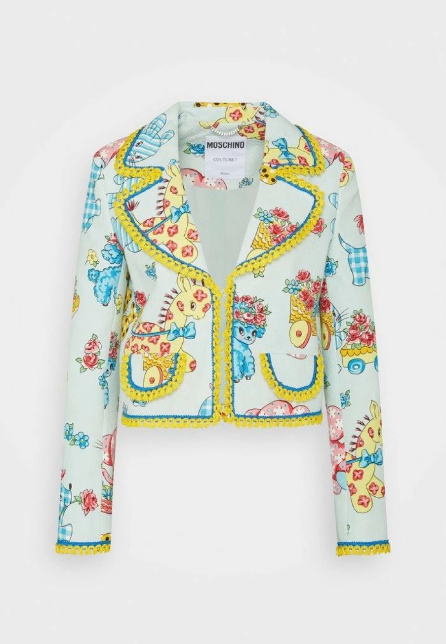 * | Moschino Calico Animals Blazer Light Blue