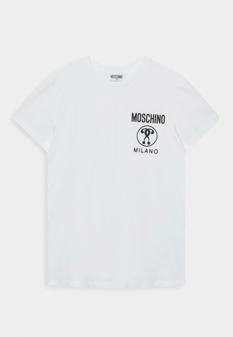 * | Moschino Addition Unisex Print T-Shirt Optical White